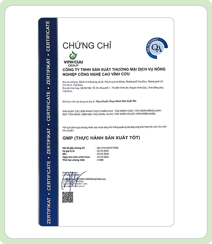 Chứng nhận GMP